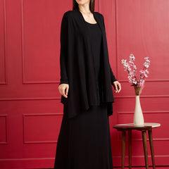 Aira Ruffle Jacket – Jet Black
