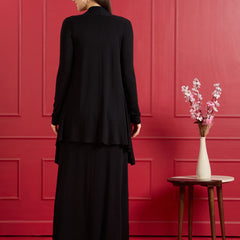 Aira Ruffle Jacket – Jet Black