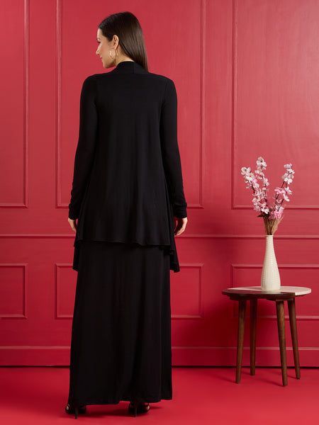 Aira Ruffle Jacket – Jet Black