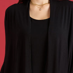 Aira Ruffle Jacket – Jet Black