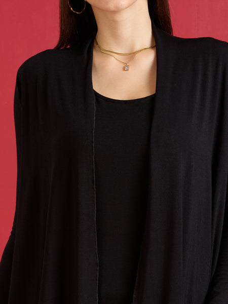 Aira Ruffle Jacket – Jet Black