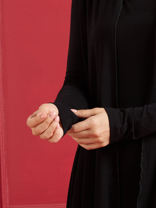 Aira Ruffle Jacket – Jet Black