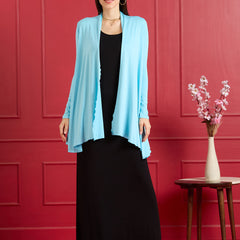 Aira Ruffle Jacket – Sky Blue