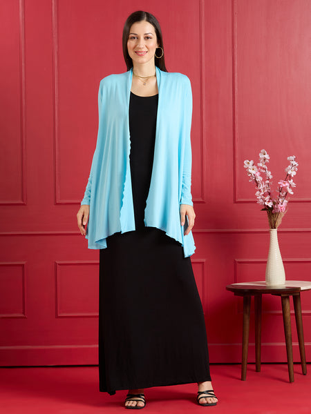 Aira Ruffle Jacket – Sky Blue