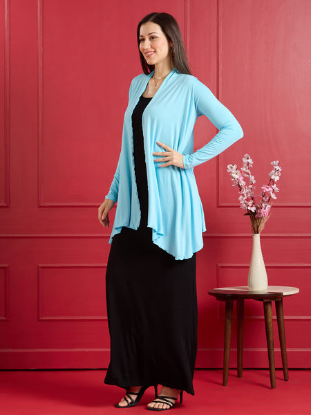 Aira Ruffle Jacket – Sky Blue