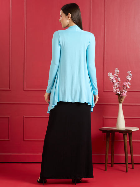 Aira Ruffle Jacket – Sky Blue