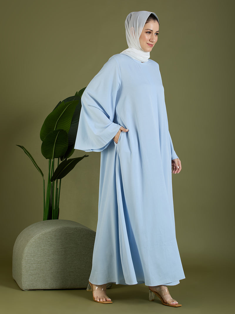 ABEER ABAYA - POWDER BLUE