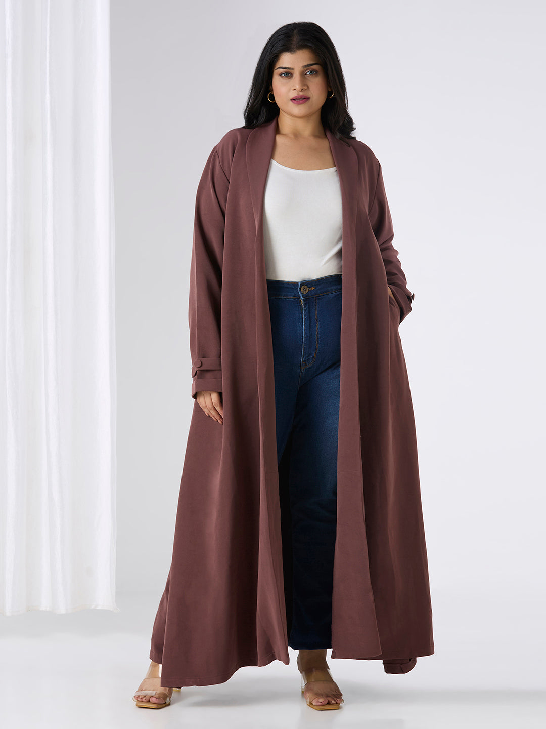 ZARA OPEN BLAZER - MOCHA