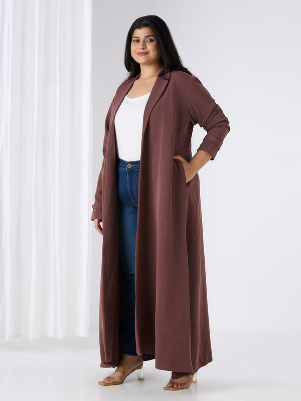 Zara Open Blazer - Mocha