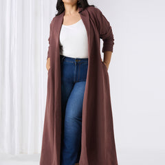 ZARA OPEN BLAZER - MOCHA