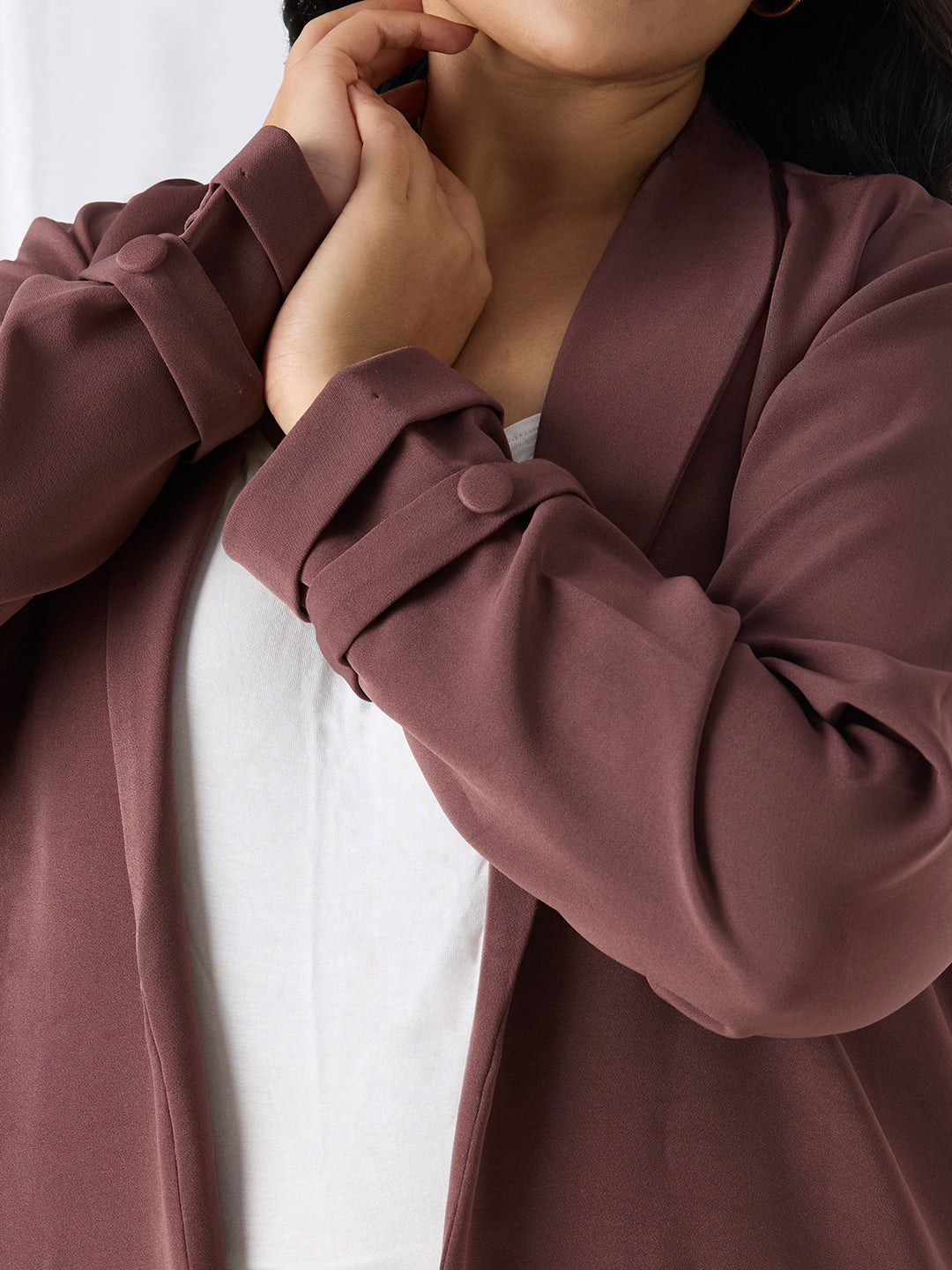 ZARA OPEN BLAZER - MOCHA