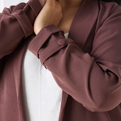 ZARA OPEN BLAZER - MOCHA