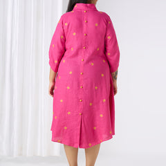 AURORA PINK LINEN DRESS
