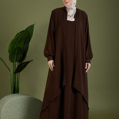 ELENA JACKET ABAYA - CHOCOLATE BROWN