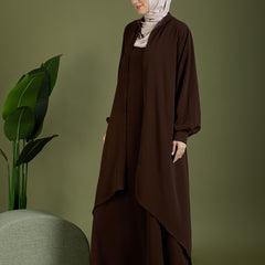 ELENA JACKET ABAYA - CHOCOLATE BROWN