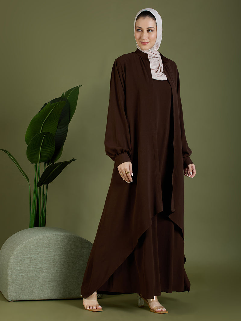 ELENA JACKET ABAYA - CHOCOLATE BROWN