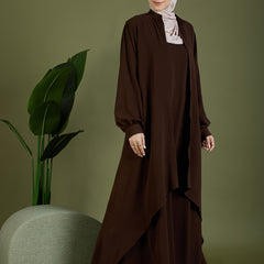 ELENA JACKET ABAYA - CHOCOLATE BROWN