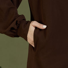 ELENA JACKET ABAYA - CHOCOLATE BROWN