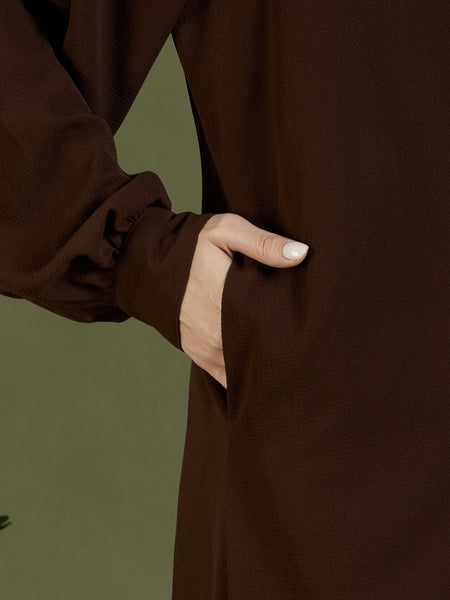 ELENA JACKET ABAYA - CHOCOLATE BROWN