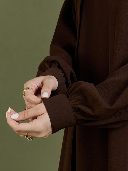 ELENA JACKET ABAYA - CHOCOLATE BROWN