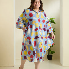 PLAYFUL PEBBLE SHIRT DRESS