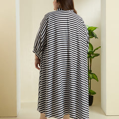 STRIPE STATEMENT DRESS