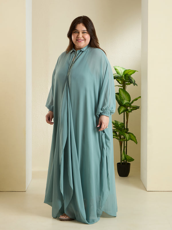 SASSY KAFTAN DRESS - TEAL