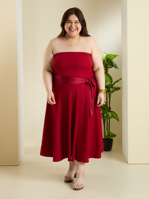 SCARLET TUBE DRESS
