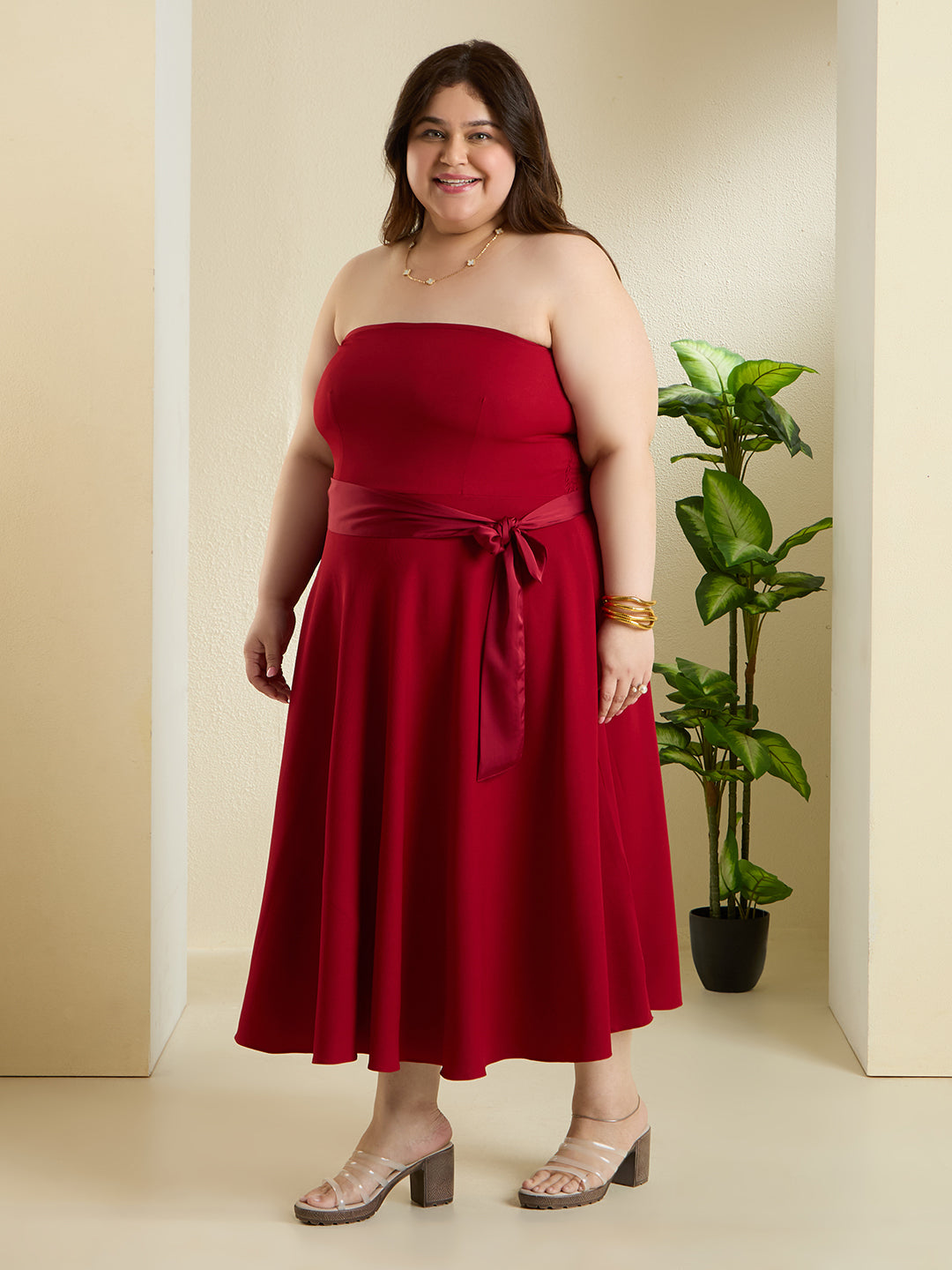 SCARLET TUBE DRESS
