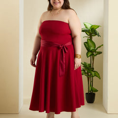 SCARLET TUBE DRESS