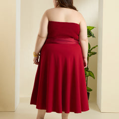 SCARLET TUBE DRESS