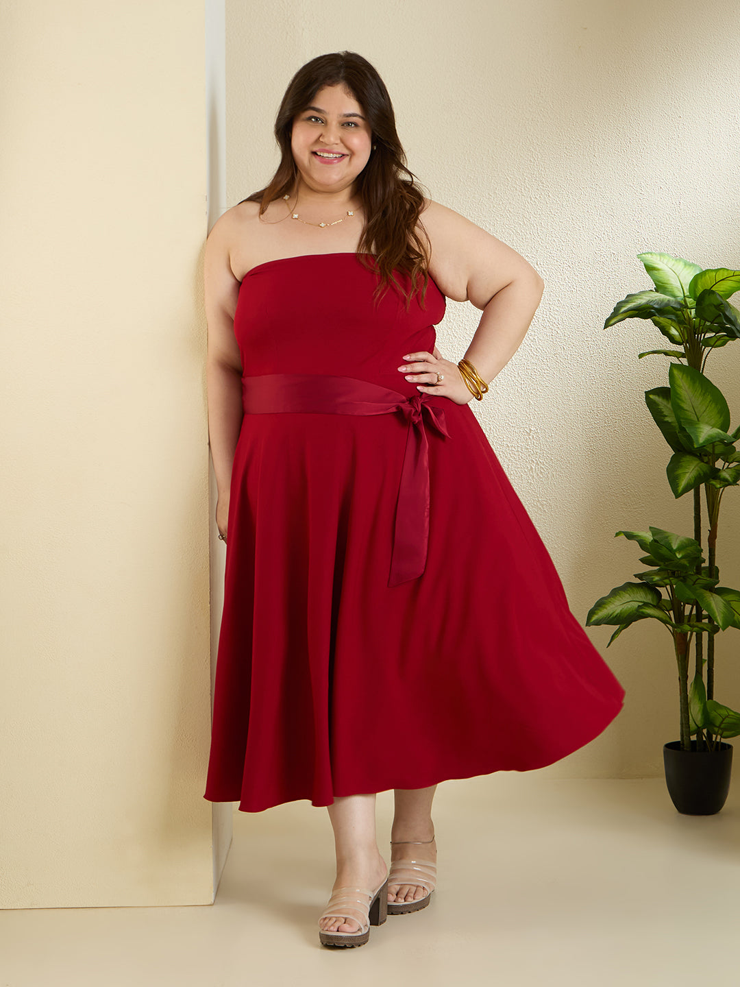 SCARLET TUBE DRESS