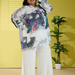BRUSHWAVE LINEN SHIRT
