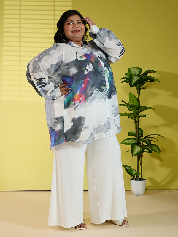 BRUSHWAVE LINEN SHIRT