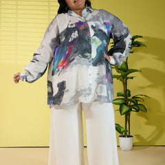 BRUSHWAVE LINEN SHIRT