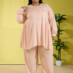 PEACH MUSE LINEN CORD SET