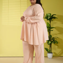 PEACH MUSE LINEN CORD SET
