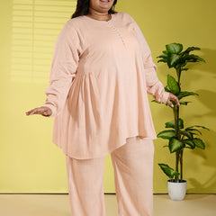PEACH MUSE LINEN CORD SET