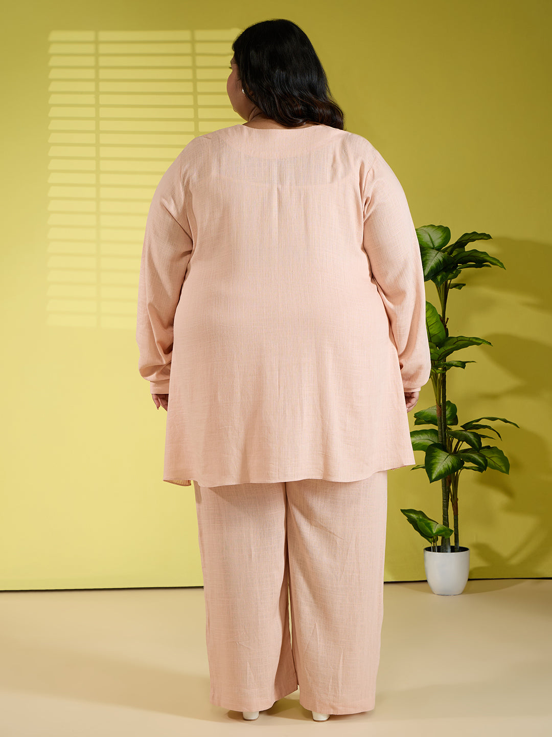 PEACH MUSE LINEN CORD SET