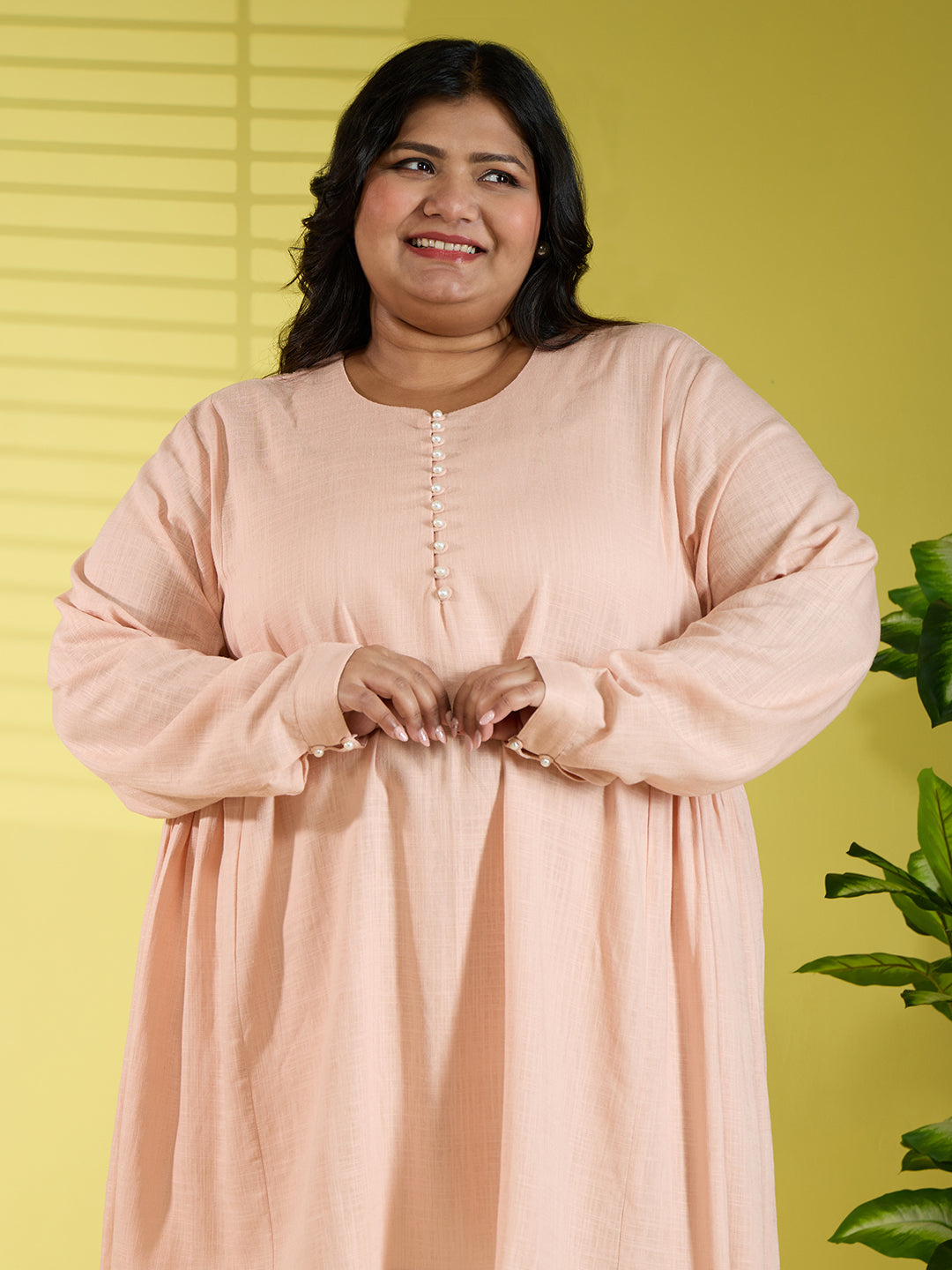 PEACH MUSE LINEN CORD SET