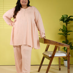 PEACH MUSE LINEN CORD SET