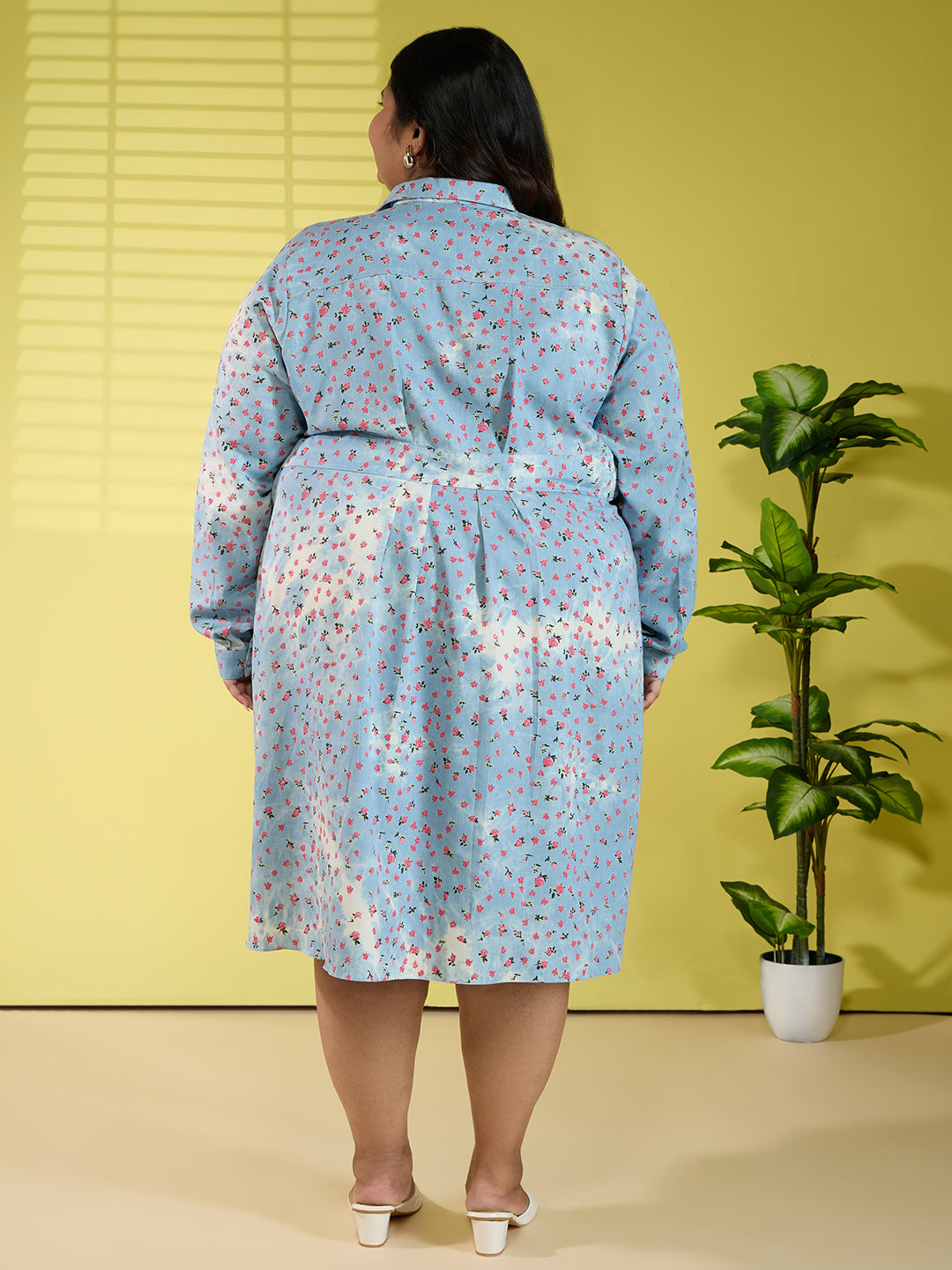 FLORA DENIM COTTON DRESS