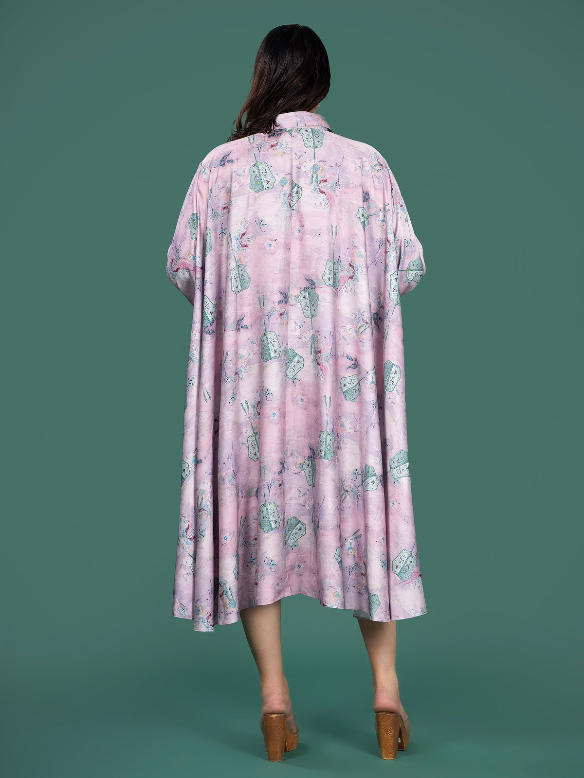 LILAC SATIN DRESS