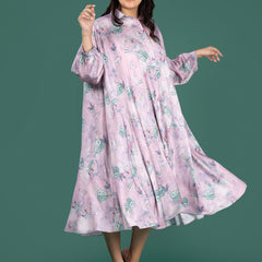 LILAC SATIN DRESS