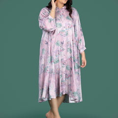LILAC SATIN DRESS