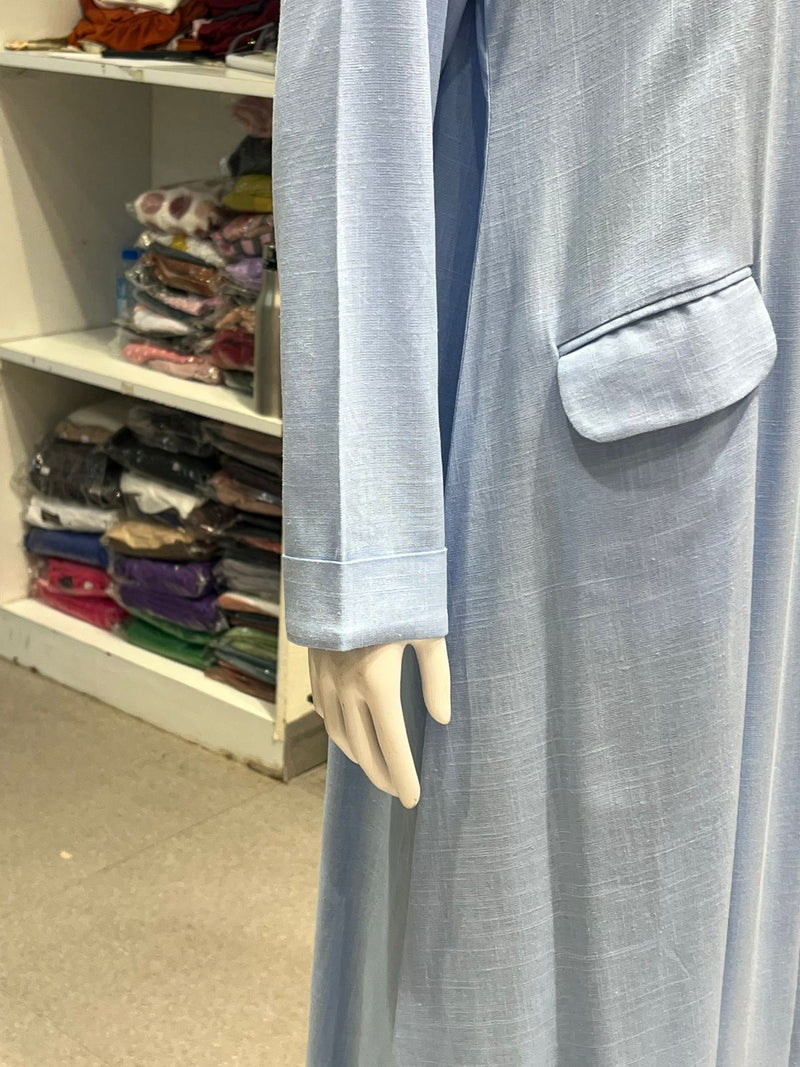 FAY LINEN BLAZER - SKY BLUE